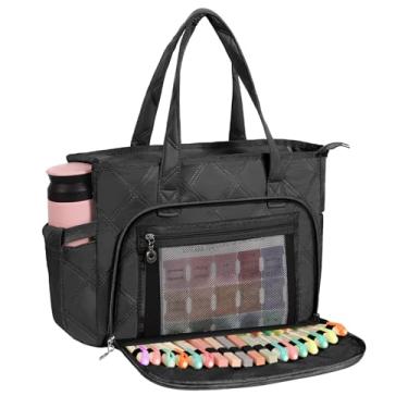 Imagem de WOBAGMEN Bolsa Bíblica Grande com Capa Bíblica para Mulheres, Sacola Bíblica Acolchoada Elegante Bolsa de Viagem com Bolsos para Material de Estudo da Bíblia, Presente Cristão para Mulheres (Preto, M)