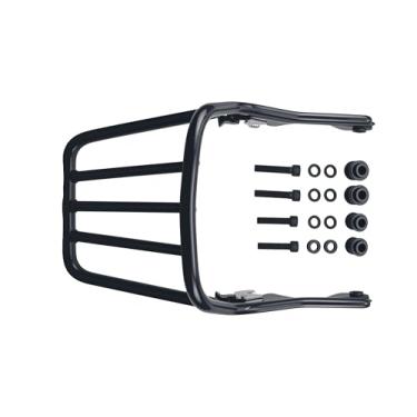 Imagem de Suporte destacável para bagagens de 2 a cima, suporte Sissy Bar adequado para Harley Softail Heritage Classic Street Bob 2018-LATER (preto brilhante)