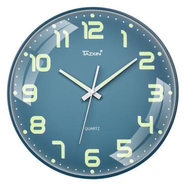 Imagem de Relógio de parede moderno silencioso de 35 cm de quartzo com números l