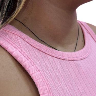 Imagem de Regatinha  preta p/gordinha - SEM MARCA, Rosa bb, G2