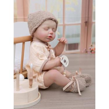 Imagem de Roupa bege para menina Reborn Baby Doll Cloveray de 20 polegadas