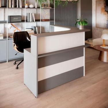 Imagem de Balcão Recepção em L e Gaveteiro Suspenso com 2 Gavetas F5 - F5 Office