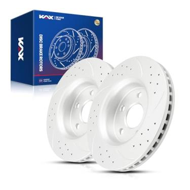 Imagem de KAX Substituição do par de rotores de freio a disco dianteiro de 33 cm para Jeep Grand Cherokee 2011-2020, Dodge Durango 2011-2020