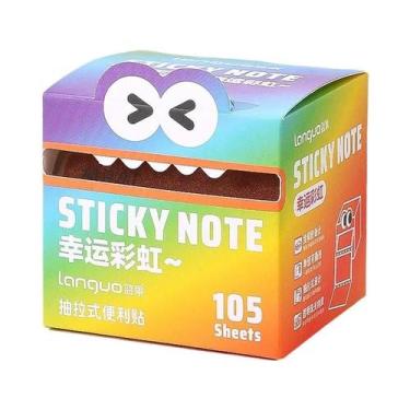 Imagem de Notas Adesivas Transparentes Coloridas 105/108 Folhas Em Rolo Material