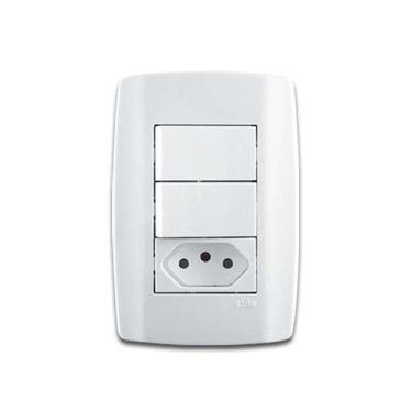 Imagem de Interruptor Simples + Tomada 20a Linha Slim Ilumi - Conjunto 2 - 250v