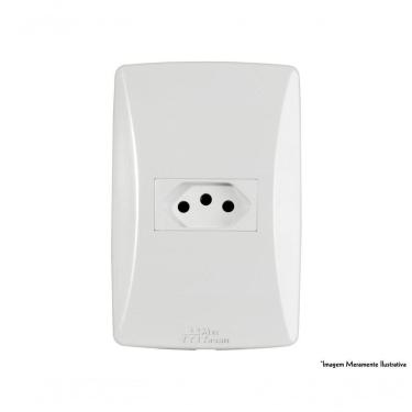 Imagem de Tomada Petra 2P+T Horiz C/Pl 10A 250V 39032
