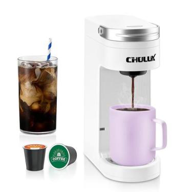 Imagem de Cafeteira CHULUX Slim Single Serve K Pod 6-12 onças branca pérola