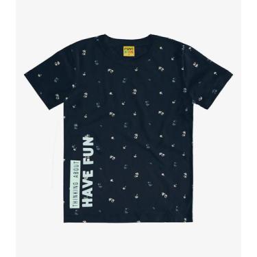 Imagem de Camiseta Meia Malha Infantil Masculina Rovi Kids Azul - Rovitex Kids, 