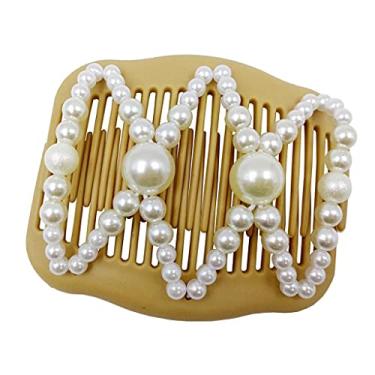 Imagem de barenx Grampo de cabelo EZ Stretch com barra de cabelo de contas de plástico para