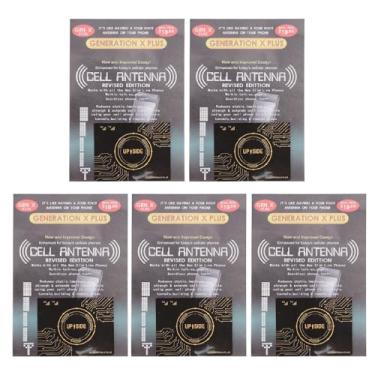 Imagem de SUNGOOYUE Adesivos Amplificadores de Sinal de Celular, Antena Portátil Preta Dourada, Pacote Com 5 Adesivos para Melhorar a Recepção de Sinal Em Elevadores e Montanhas