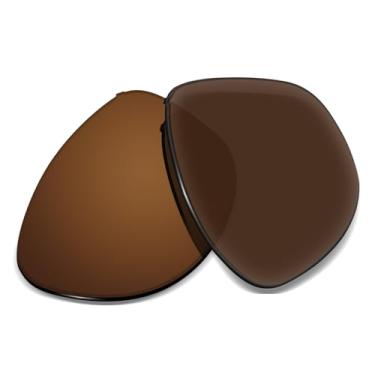 Imagem de Biyxpiv Lentes de substituição de 1,5 mm compatíveis com óculos de sol Oakley Thurso OO9286 OO9286A 54 mm, antirriscos, Marrom âmbar.
