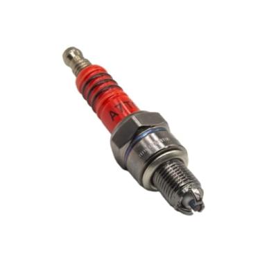 Imagem de Vela de ignição para motocicleta, quadriciclo e scooter, para corridas off-road, com 3 eletrodos triplos A7TC D8TC, compatível com motores GY6 CG 50 70 110 125 150cc (2 unidades A7TC)