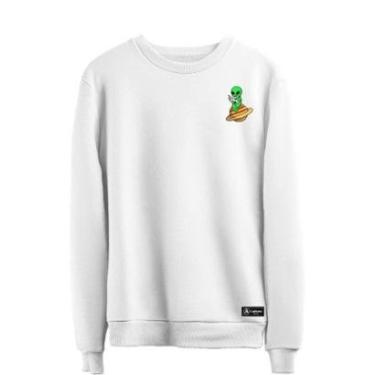 Imagem de Blusão Moletom Saturno Et Masculino e Feminino Personalizado sem Capuz gola Redonda-Unissex