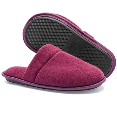 Imagem de Pantufa Chinelo Slipper Bordô MEU CÉU – Malha Poliéster Macia + Sola Antiderrapante – Conforto Quentinho - Lavável na Máquina (Bordo, Normal, BR, Criança de 9 a 12 anos, Faixa Numérico, M, 31, 32)