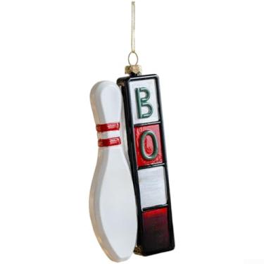 Imagem de Ornamentos para pendurar árvore de Natal decorações de Natal de plástico vintage com console de jogos de fliperama retrô e designs de placa de rua, vermelho