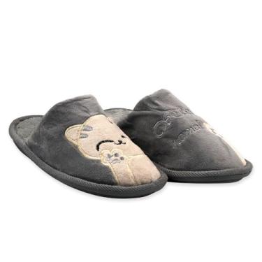 Imagem de Pantufa Gatinho Infantil Cinza Tam. 32/33