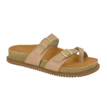 Imagem de Sandália Papete Tamanco Birken Feminina De Dedo Beira Rio - Confortável e Leve (Nude, BR, Adulto, Numérico, 35)