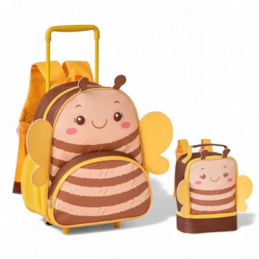Imagem de Kit Mochila Roda 15'' e Lancheira 9" Abelhinha - Clio Pets 2025