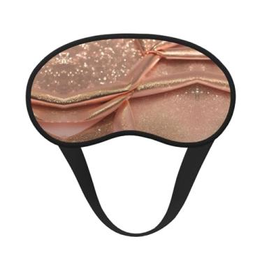 Imagem de Máscara de dormir blackout com estampa de glitter ouro rosa máscara de luz macia para dormir meditação viagem ioga