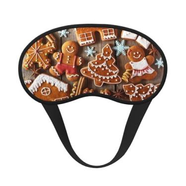 Imagem de Máscara de dormir blackout com estampa de biscoitos de gengibre, máscara para os olhos, leve, macia, para dormir, meditação, viagem, ioga