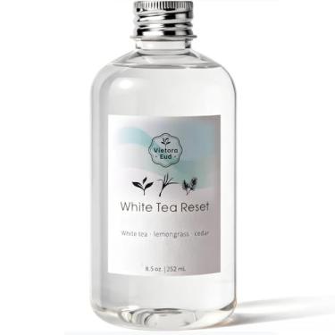 Imagem de Vietora Eud Refil difusor de palheta White Tea Reset 250 ml | Óleo perfumado de tamanho econômico | Óleo perfumado de longa duração para casa | Refil vegano para frascos difusores
