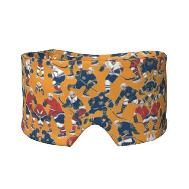 Imagem de Máscara de proteção para olhos e orelhas com estampa de hóquei, respirável, ajustável, blecaute, confortável