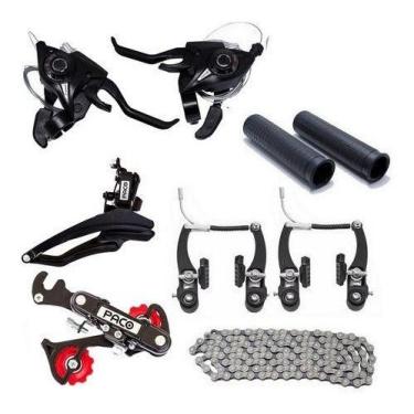 Imagem de Kit Relação 21v Marchas Câmbios Bicicleta Corrente V-brake - Paco/Yama