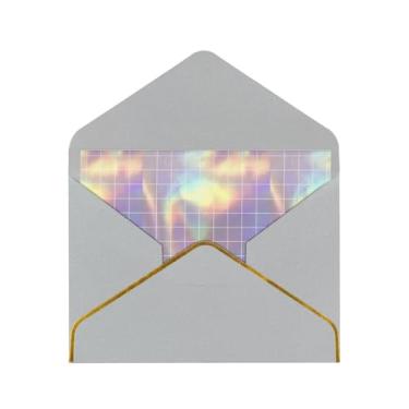 Imagem de SKKNT Cartões refletivos quadrados impressos para todas as ocasiões, convites de festa de aniversário de casamento, 12,7 x 15,2 cm