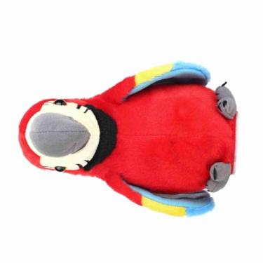 Imagem de Zerodis Brinquedo Interativo de Papagaio Falante de Pelúcia, Imitando Boneca de Animal de Estimação para Crianças, Figura de Brinquedo de Pelúcia Educacional (Vermelho)