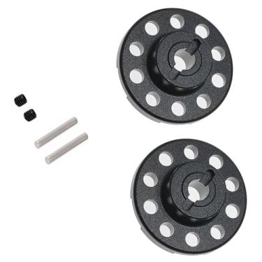 Imagem de Dynwave Conjunto de 2 peças de cubo adaptador de roda traseira em liga de alumínio para RC 1/10, desempenho estável para peças de reposição de crawler para