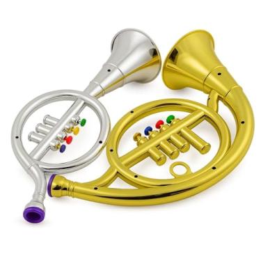 Imagem de Trompete Infantil Musical 38cm 4 Botões Brinquedo Educativo