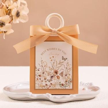 Imagem de Pequenos sacos de presente com lembrancinha de festa com laço apresenta biscoitos doces embalagem bonita padrão caixas aniversário casamento, champanhe