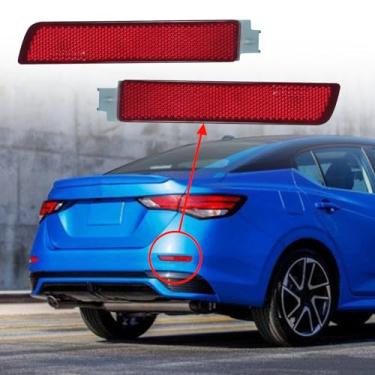 Imagem de BABERGOU 1 par de conjunto de refletores de para-choque traseiro esquerdo e direito substitui 12764454 265605C000 265655C000 NI1185100 NI1184100 compatível com Nissan Sentra Quest Murano FX35 FX50