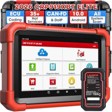 Imagem de LAUNCH Scanner X431 CRP919XBT ECU Coding OBD2, ferramenta de digitalização bidirecional para todos os sistemas, 35+ Hot Services, CANFD DOIP FCA SGW, 150 marcas, Android 10, atualizações de 2 anos