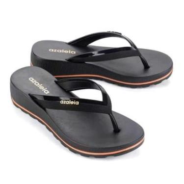 Imagem de Chinelo Feminino Anabela Fabi Light Line Azaleia 18908 Preto 35-Feminino