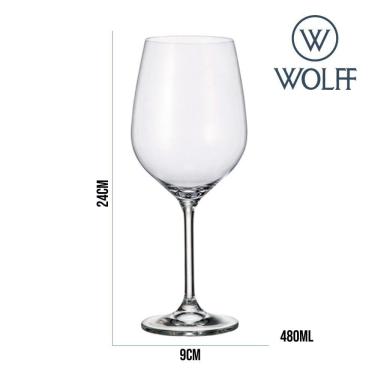 Imagem de Taça Para Vinho Branco 480ml Em Cristal Transparente Wolff