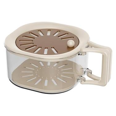 Imagem de Llazsybz Cesto Escorredor de Frutas com Tampa Removível E Grelhas de Ventilação para Manter As Frutas Frescas, Multifuncional E Prático para Uso Doméstico, Cor Café, Tamanho real