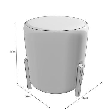 Imagem de Puff Ravi Kappesberg Suede Mescla Verde