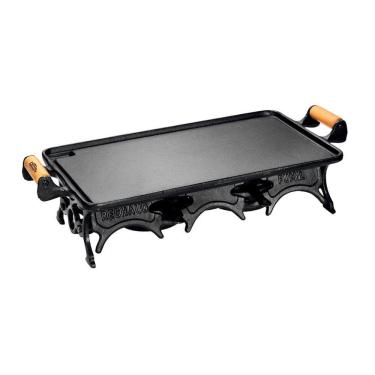 Imagem de Réchaud Mil Duplo Chapa Lisa De Ferro Panela Mineira 46x25cm