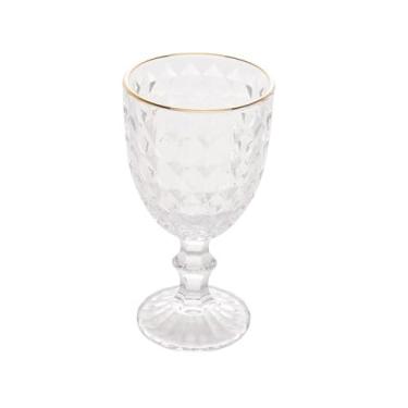 Imagem de WOLFF - Conjunto 6 Taças Vidro p/Água C/Fio Dourado Roman 345Ml