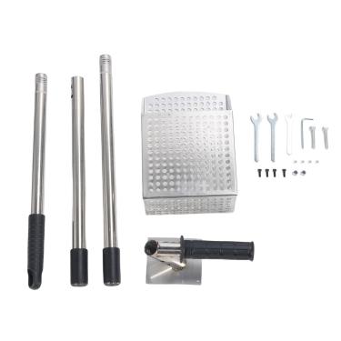 Imagem de Acessório para detector de metais com colher de areia, aço inoxidável robusto, design 2 em 1, alça de borracha longa removível e antiderrapante, pá de peneiração eficiente para