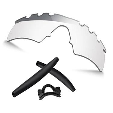 Imagem de TRUSHELL Mais de 20 opções de kits de borracha/substituição de lente para óculos de sol com armação OAKLEY M, Black Rubber Kits + Eclipse Photochromic, M Frame Strike Vented