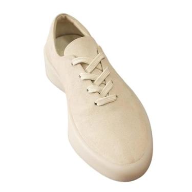 Imagem de Sapatos de tabuleiro, cabeça redonda, plataforma simples, sapatos casuais para homens e mulheres, Branco, 36