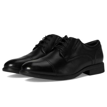 Imagem de Clarks Boné Oxford Steadwell masculino, Couro preto, 11 Wide