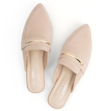 Imagem de MUSSHOE Mocassins femininos confortáveis para trabalho - Mocassins casuais de camurça preta sem costas - Sapatilhas elegantes para professores de negócios 2025 para mulheres profissionais, Microfibra