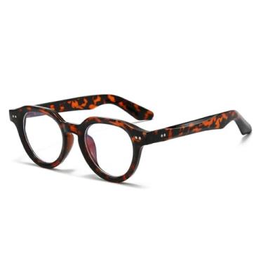 Imagem de Óculos de Sol UV400 - Armação Pequena em Jelly Color com Rebites Oval para Homens e Mulheres, Ideal para Esportes ao Ar Livre, Corrida e Ciclismo, Estampa de Leopardo Transparente