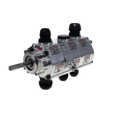 Imagem de Bomba de óleo Peterson, R4, depósito seco, 3 estágios, pressão de 3,6 cm, scavenge de 3,6 cm, acionamento hexagonal de 3/20.3 cm, acionamento traseiro, alumínio, cada