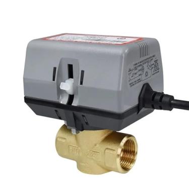 Imagem de Válvula de desligamento motorizada de latão bidirecional de 1/2 3/1 polegada AC220V com válvula globo elétrica VC6013 1 peça (2,5 cm)