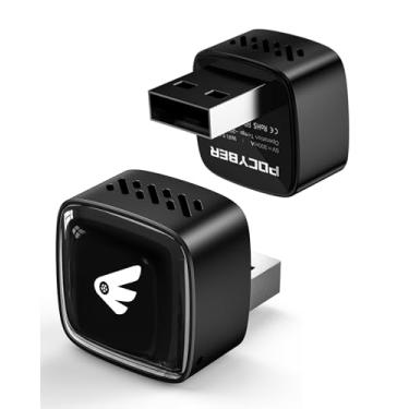Imagem de POCYBER Adaptador automotivo sem fio CarPlay e Android para iPhone iOS 10+ e Android 11+, Plug & Play, mini dongle converte com fio para carro sem fio, conexão rápida automática, design ultra mini