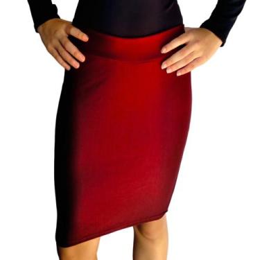Imagem de Saia Feminina Lápis Lisa Suplex Pp Ao Plus Size - Serdan Confecções, M